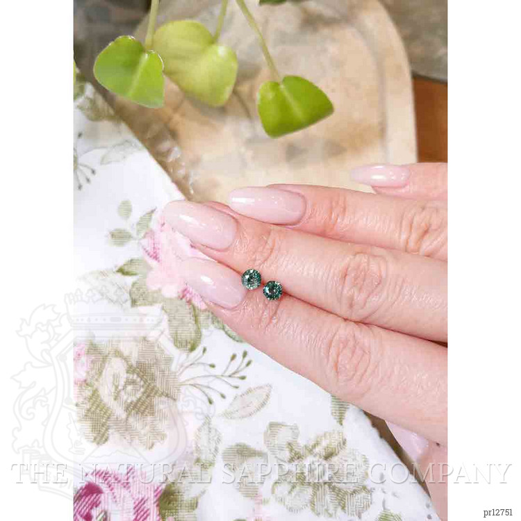 1.13 Ct.Tw. Bluish Green Sapphire Pair from Madagascar