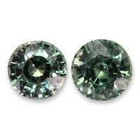1.21&nbsp;Ct.Tw.Total Carat Weight Bluish Green Sapphire Pair from Madagascar Video