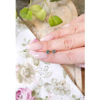 1.21 Ct.Tw.Total Carat Weight Bluish Green Sapphire Pair from Madagascar Life Style