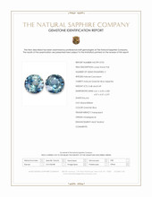 0.97 Ct.Tw.Total Carat Weight Greenish Blue Sapphire Pair from Madagascar Scan Report