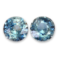 0.97&nbsp;Ct.Tw.Total Carat Weight Greenish Blue Sapphire Pair from Madagascar Video