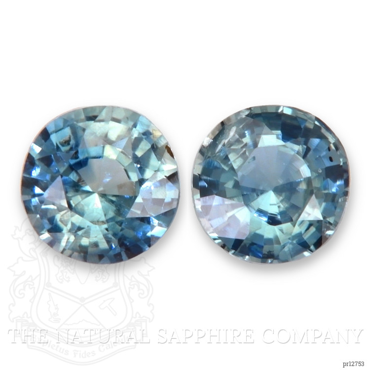 0.97 Ct.Tw. Greenish Blue Sapphire Pair from Madagascar