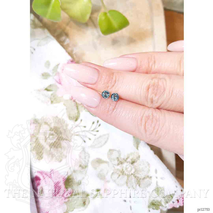 0.97 Ct.Tw. Greenish Blue Sapphire Pair from Madagascar