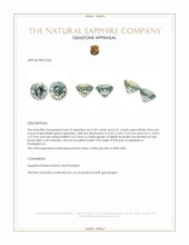 1.01 Ct.Tw.Total Carat Weight Bluish Green Sapphire Pair from Madagascar Appraisal
