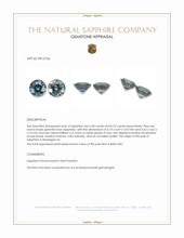 1.01 Ct.Tw.Total Carat Weight Greenish Blue Sapphire Pair from Madagascar Appraisal