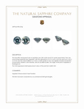 1.01 Ct.Tw.Total Carat Weight Greenish Blue Sapphire Pair from Madagascar Appraisal