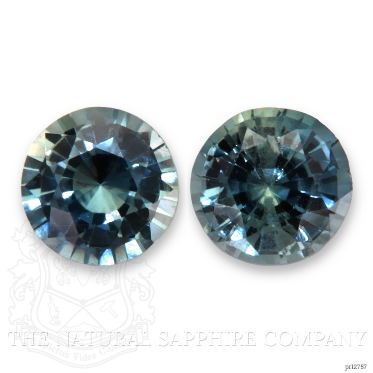 0.83 Ct.Tw. Greenish Blue Sapphire Pair from Madagascar