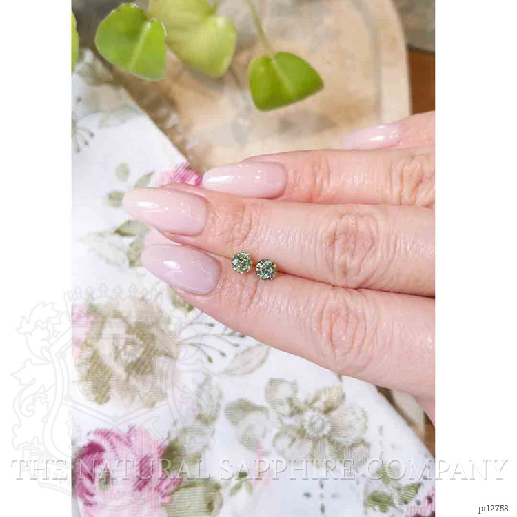 1.23 Ct.Tw. Green Sapphire Pair from Madagascar