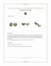 1.03&nbsp;Ct.Tw.Total Carat Weight Green Sapphire Pair from Madagascar Appraisal