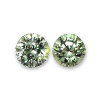 1.03 Ct.Tw.Total Carat Weight Green Sapphire Pair from Madagascar Video