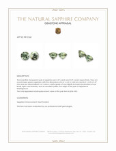 1.18&nbsp;Ct.Tw.Total Carat Weight Green Sapphire Pair from Madagascar Appraisal