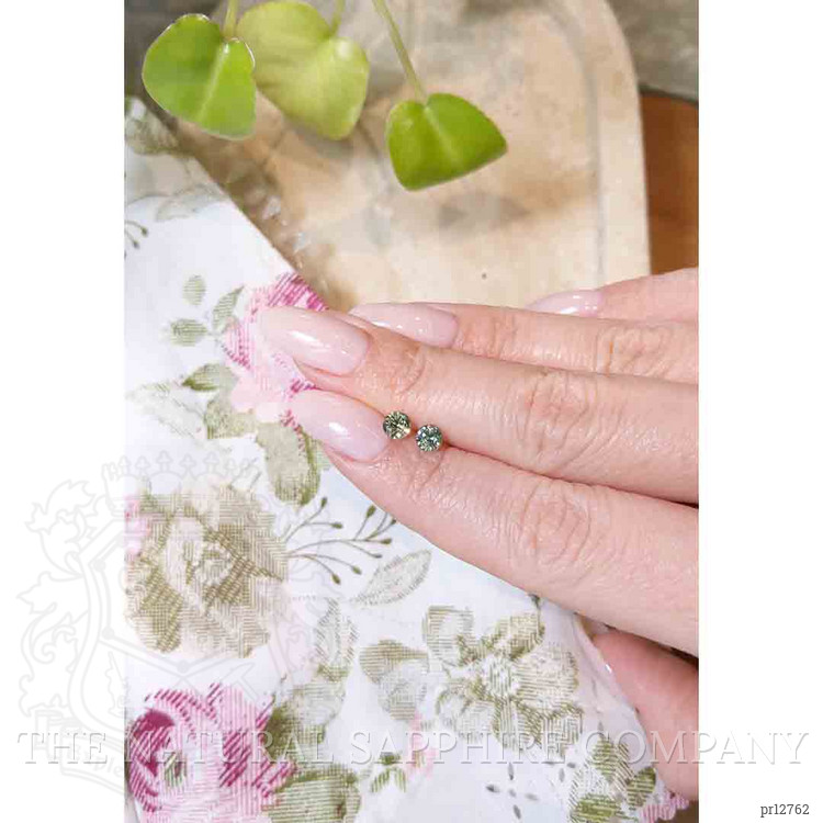 0.99 Ct.Tw. Yellowish Green Sapphire Pair from Madagascar