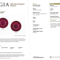3.16 Ct.Tw.Total Carat Weight Ruby Pair from Burma (Myanmar) Scan Report
