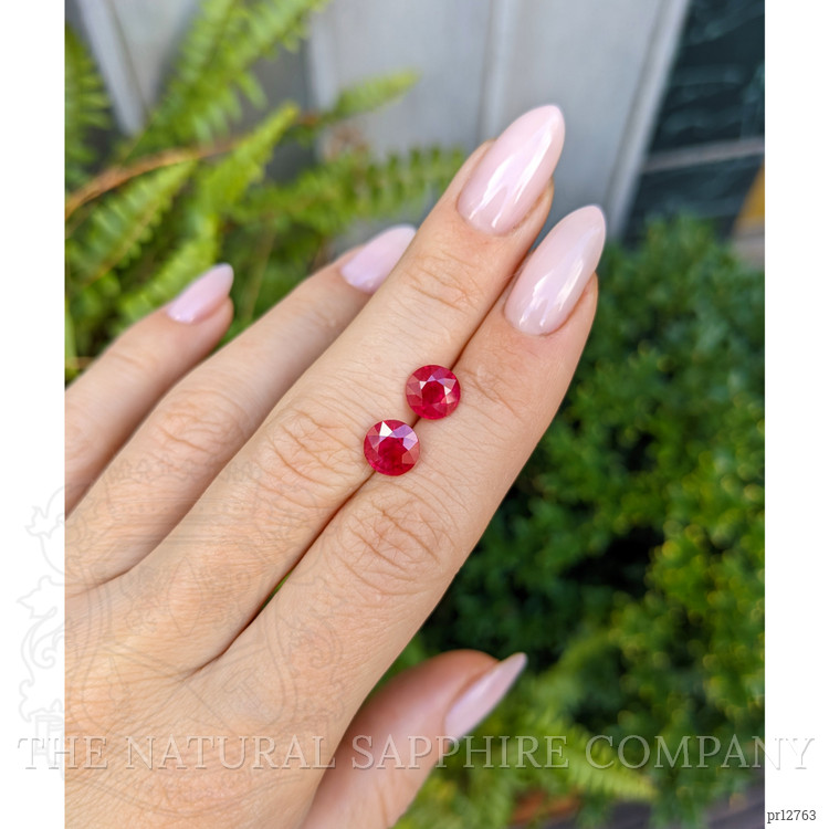 3.16 Ct.Tw. Ruby Pair from Burma (Myanmar)
