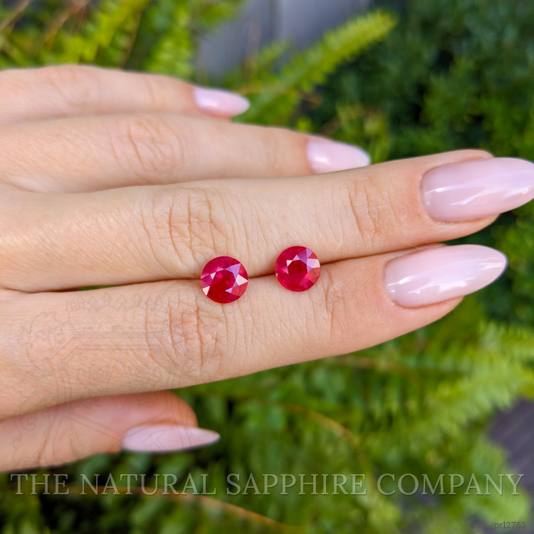 3.16 Ct.Tw. Ruby Pair from Burma (Myanmar)