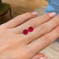 3.16&nbsp;Ct.Tw.Total Carat Weight Ruby Pair from Burma (Myanmar) Life Style
