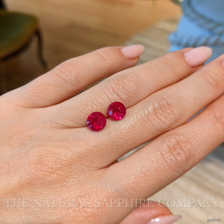 3.16 Ct.Tw. Ruby Pair from Burma (Myanmar)