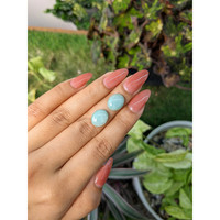 8.52&nbsp;Ct.Tw.Total Carat Weight Cabochon Jade Pair from Burma (Myanmar) Life Style