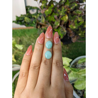 8.52&nbsp;Ct.Tw.Total Carat Weight Cabochon Jade Pair from Burma (Myanmar) Life Style