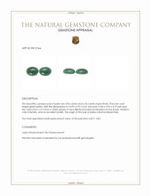 12.19 Ct.Tw.Total Carat Weight Cabochon Jade Pair from Burma (Myanmar) Appraisal