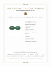 12.19 Ct.Tw.Total Carat Weight Green Cabochon Jade Pair from Burma (Myanmar) Scan Report