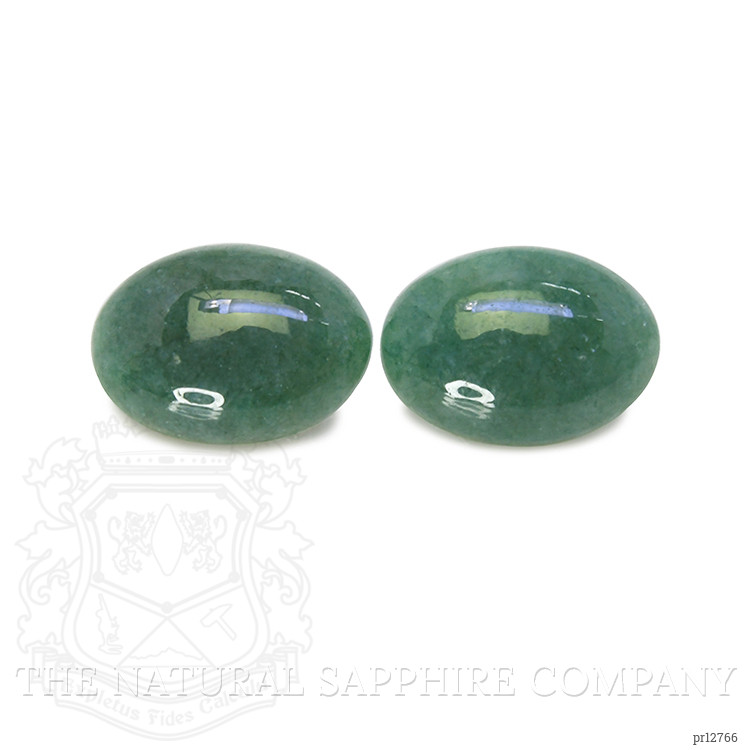12.19 Ct.Tw. Cabochon Jade Pair from Burma (Myanmar)
