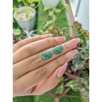 12.19&nbsp;Ct.Tw.Total Carat Weight Cabochon Jade Pair from Burma (Myanmar) Life Style