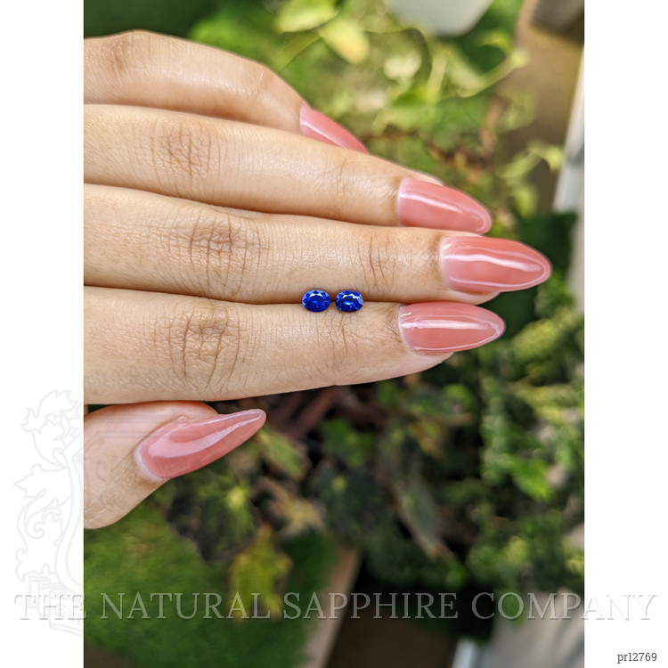0.68 Ct.Tw. Blue Sapphire Pair from Ceylon (Sri Lanka)