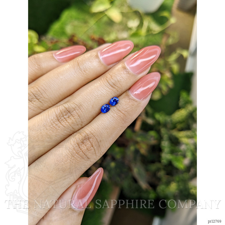 0.68 Ct.Tw. Blue Sapphire Pair from Ceylon (Sri Lanka)
