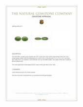 8.79 Ct.Tw.Total Carat Weight Green Cabochon Jade Pair from Burma (Myanmar) Appraisal