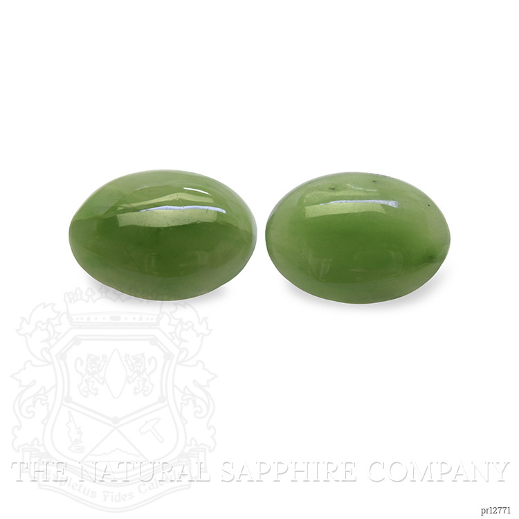 8.79 Ct.Tw. Cabochon Jade Pair from Burma (Myanmar)