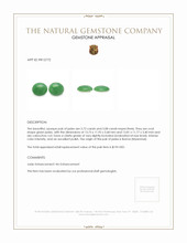 10.80 Ct.Tw.Total Carat Weight Cabochon Jade Pair from Burma (Myanmar) Appraisal