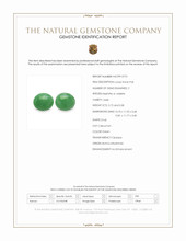 10.80 Ct.Tw.Total Carat Weight Cabochon Jade Pair from Burma (Myanmar) Scan Report