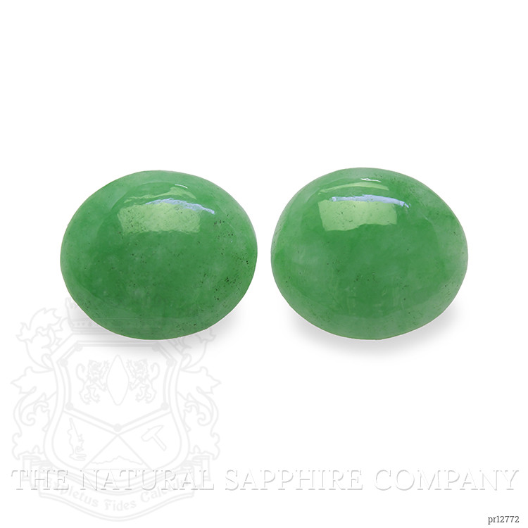 10.80 Ct.Tw. Cabochon Jade Pair from Burma (Myanmar)