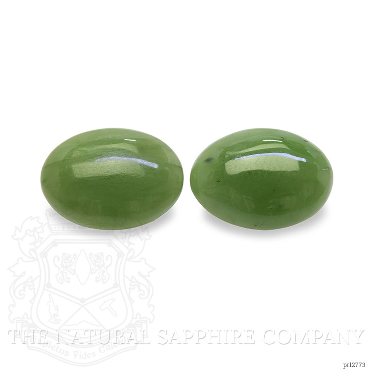 8.38 Ct.Tw. Cabochon Jade Pair from Burma (Myanmar)