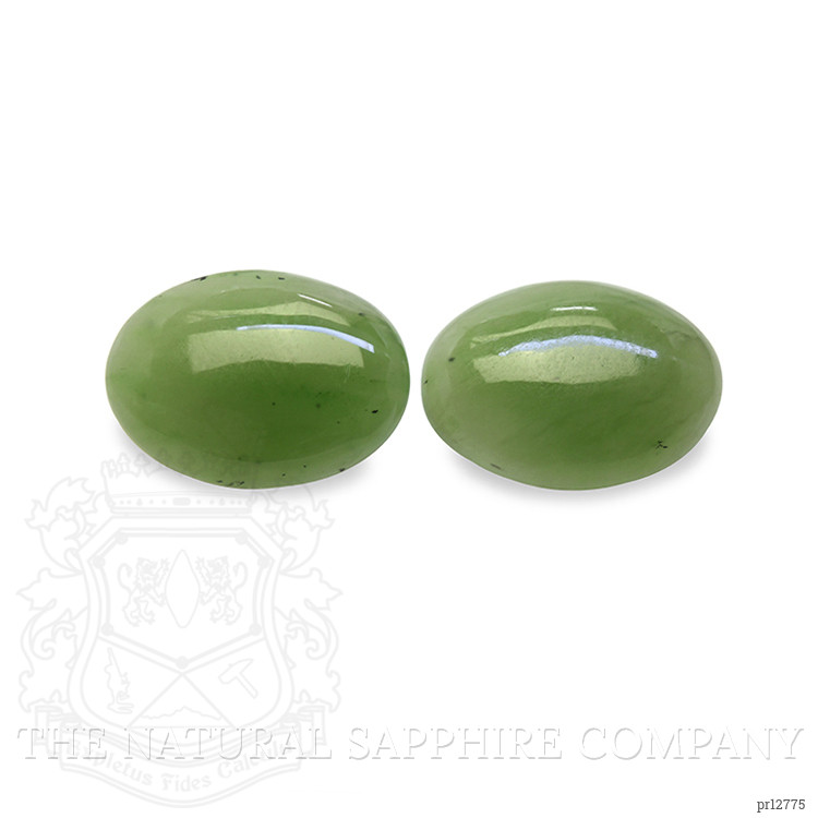 7.01 Ct.Tw. Cabochon Jade Pair from Burma (Myanmar)