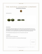 7.27 Ct.Tw.Total Carat Weight Green Cabochon Jade Pair from Burma (Myanmar) Appraisal