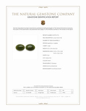 7.27 Ct.Tw.Total Carat Weight Green Cabochon Jade Pair from Burma (Myanmar) Scan Report