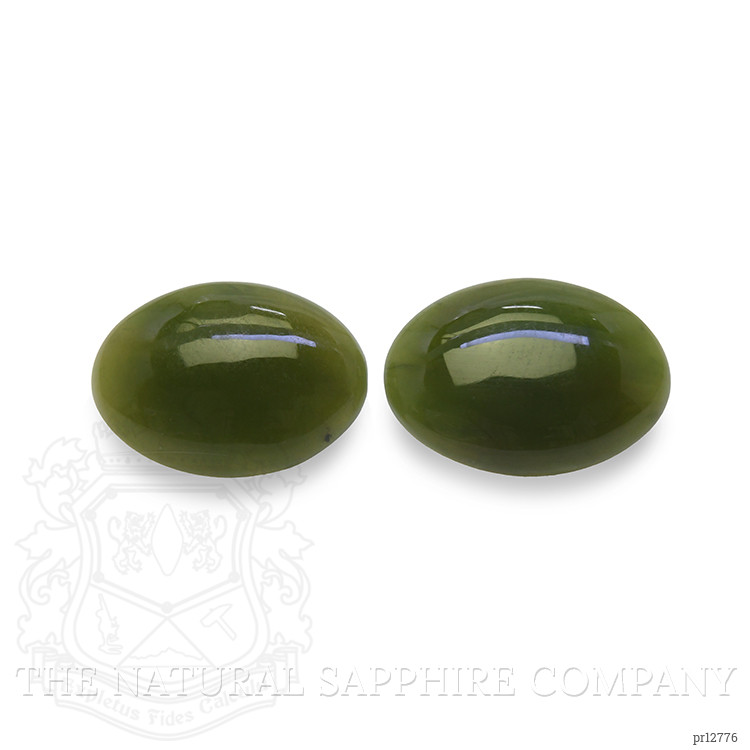 7.27 Ct.Tw. Cabochon Jade Pair from Burma (Myanmar)
