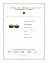 7.96 Ct.Tw.Total Carat Weight Green Cabochon Jade Pair from Burma (Myanmar) Scan Report