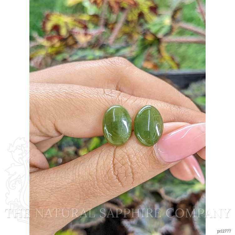 7.96 Ct.Tw. Cabochon Jade Pair from Burma (Myanmar)