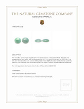 13.63 Ct.Tw.Total Carat Weight Greenish Blue Cabochon Jade Pair from Burma (Myanmar) Appraisal