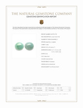 13.63 Ct.Tw.Total Carat Weight Greenish Blue Cabochon Jade Pair from Burma (Myanmar) Scan Report