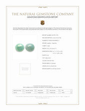 13.63 Ct.Tw.Total Carat Weight Greenish Blue Cabochon Jade Pair from Burma (Myanmar) Scan Report