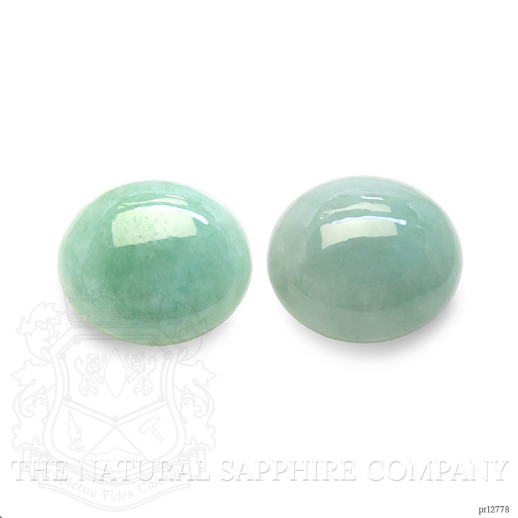 13.63 Ct.Tw. Cabochon Jade Pair from Burma (Myanmar)