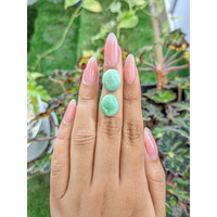 13.63&nbsp;Ct.Tw.Total Carat Weight Cabochon Jade Pair from Burma (Myanmar) Life Style