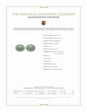 10.13&nbsp;Ct.Tw.Total Carat Weight Cabochon Jade Pair from Burma (Myanmar) Scan Report