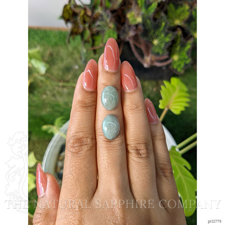 10.13 Ct.Tw. Cabochon Jade Pair from Burma (Myanmar)