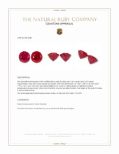 5.28 Ct.Tw.Total Carat Weight Ruby Pair from Burma (Myanmar) Appraisal