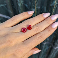 5.28&nbsp;Ct.Tw.Total Carat Weight Ruby Pair from Burma (Myanmar) Life Style